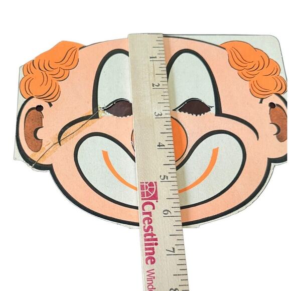 Paper Clown Masks (2) VTG Dress Up Halloween Spooky Season Circus READ NOTE - Picture 6 of 7
